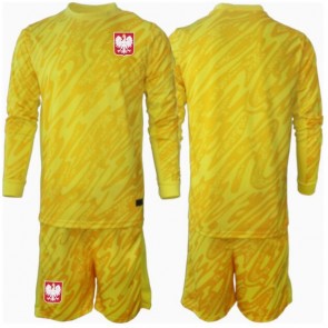 Poljska Golmanski Domaci Dres za Dječji EP 2024 Dugim Rukavima (+ kratke hlače)